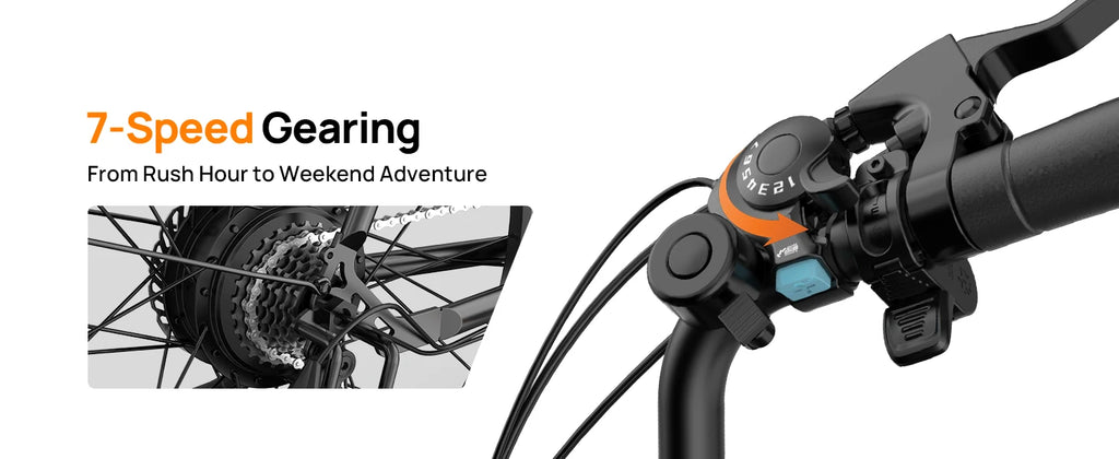 750W 7 Speed Electric Bike for Adults