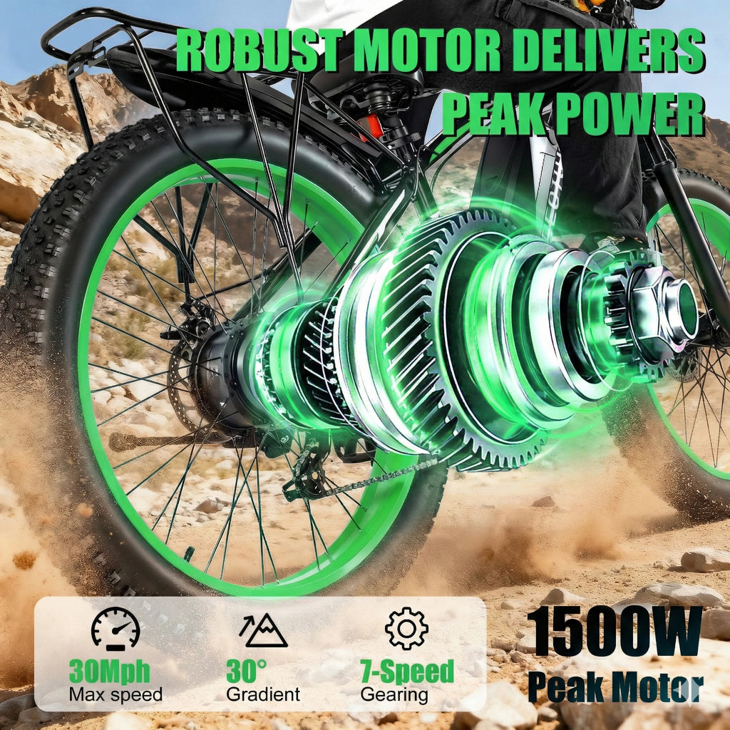 26" 1000w Electric Bike for Adults