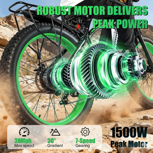 26" 1000w Electric Bike for Adults