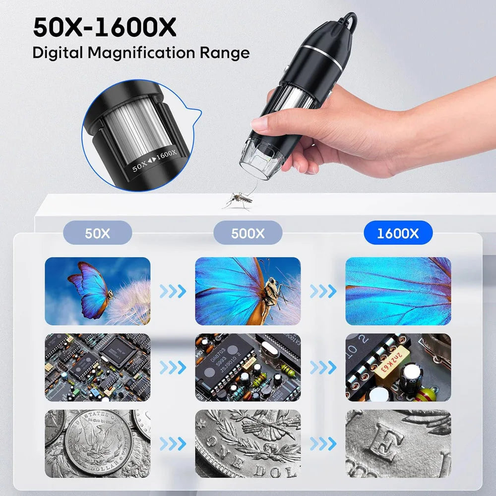 1600X USB 3-In-1 Digital Microscope