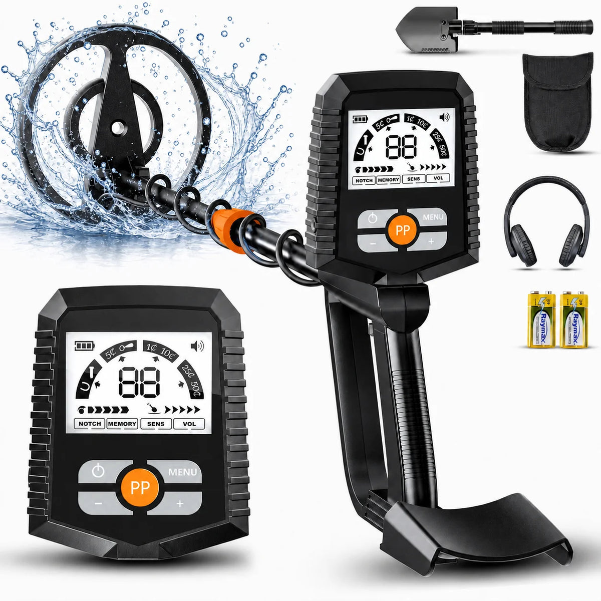 8" Professional Metal Detector for Adults