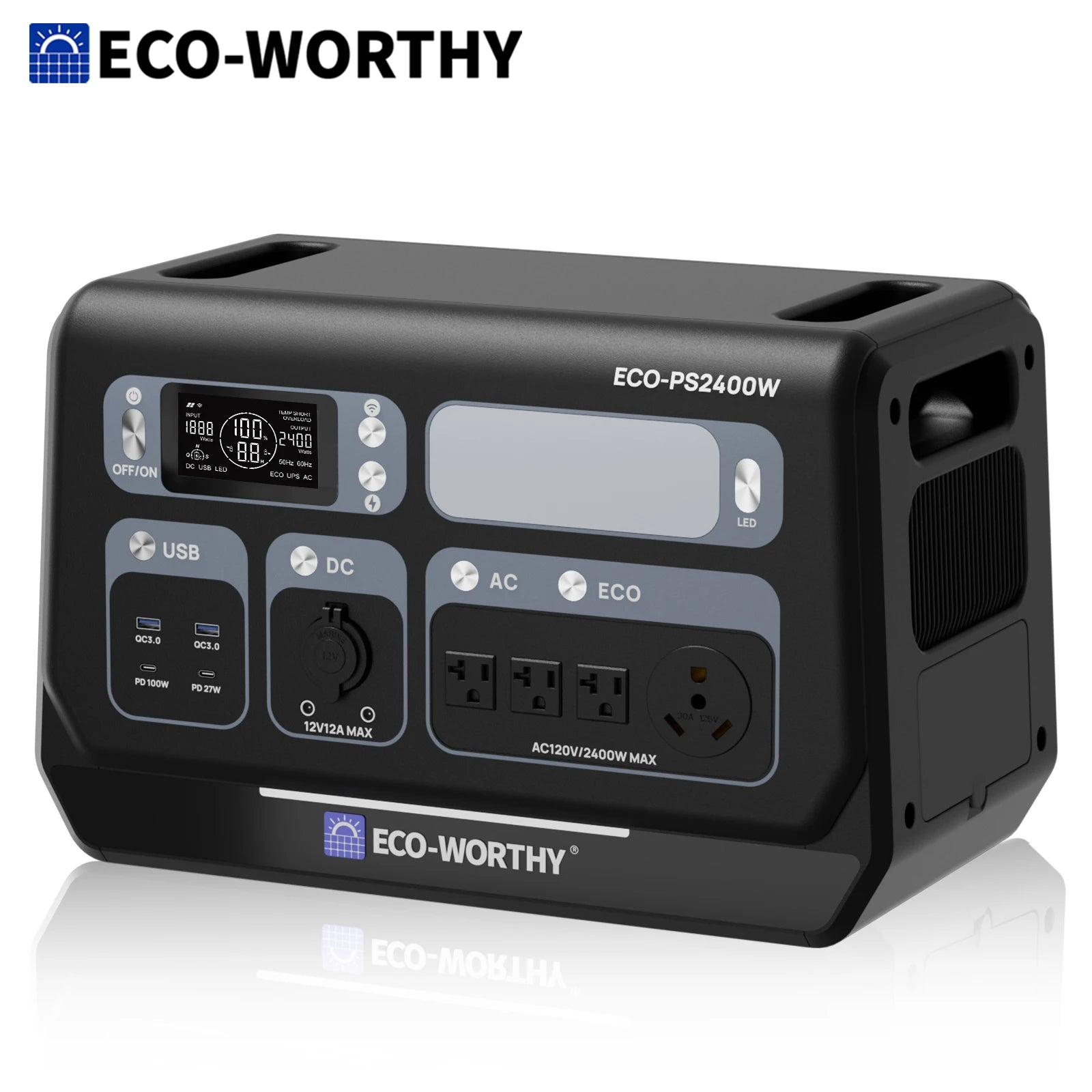 2400W  Solar Generator with Wi-Fi