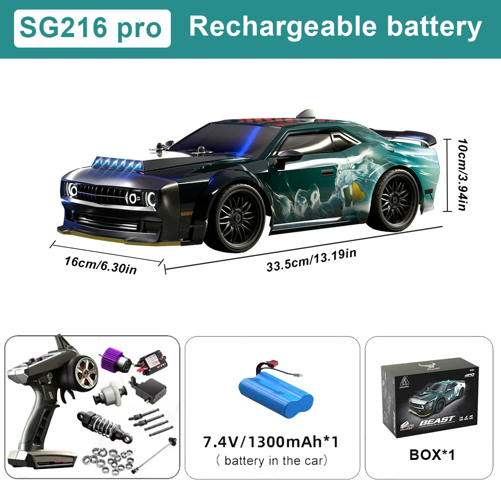 Remote Control Racing Car With LED Lights