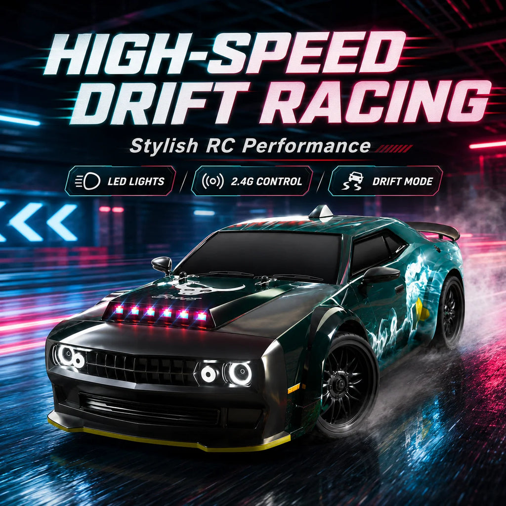 Remote Control Racing Car With LED Lights
