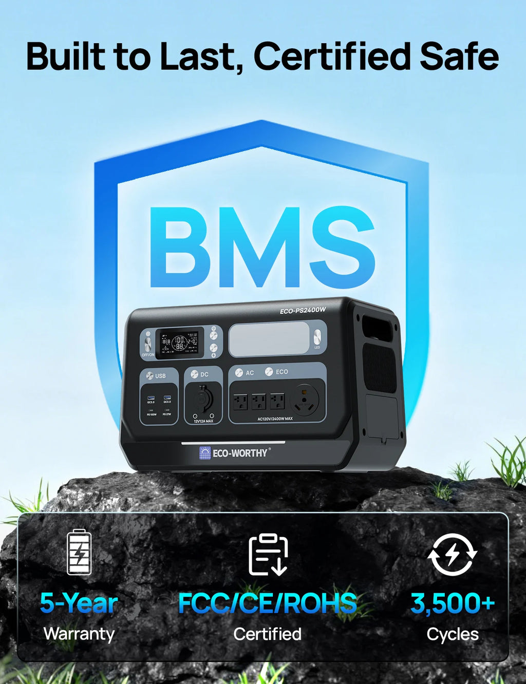 2400W  Solar Generator with Wi-Fi