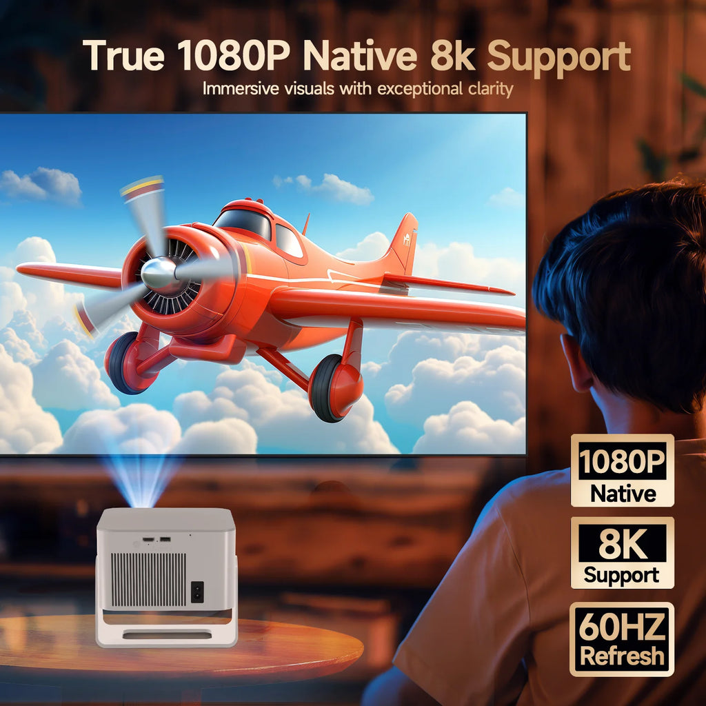 Auto Focus Outdoor Projector Android 14
