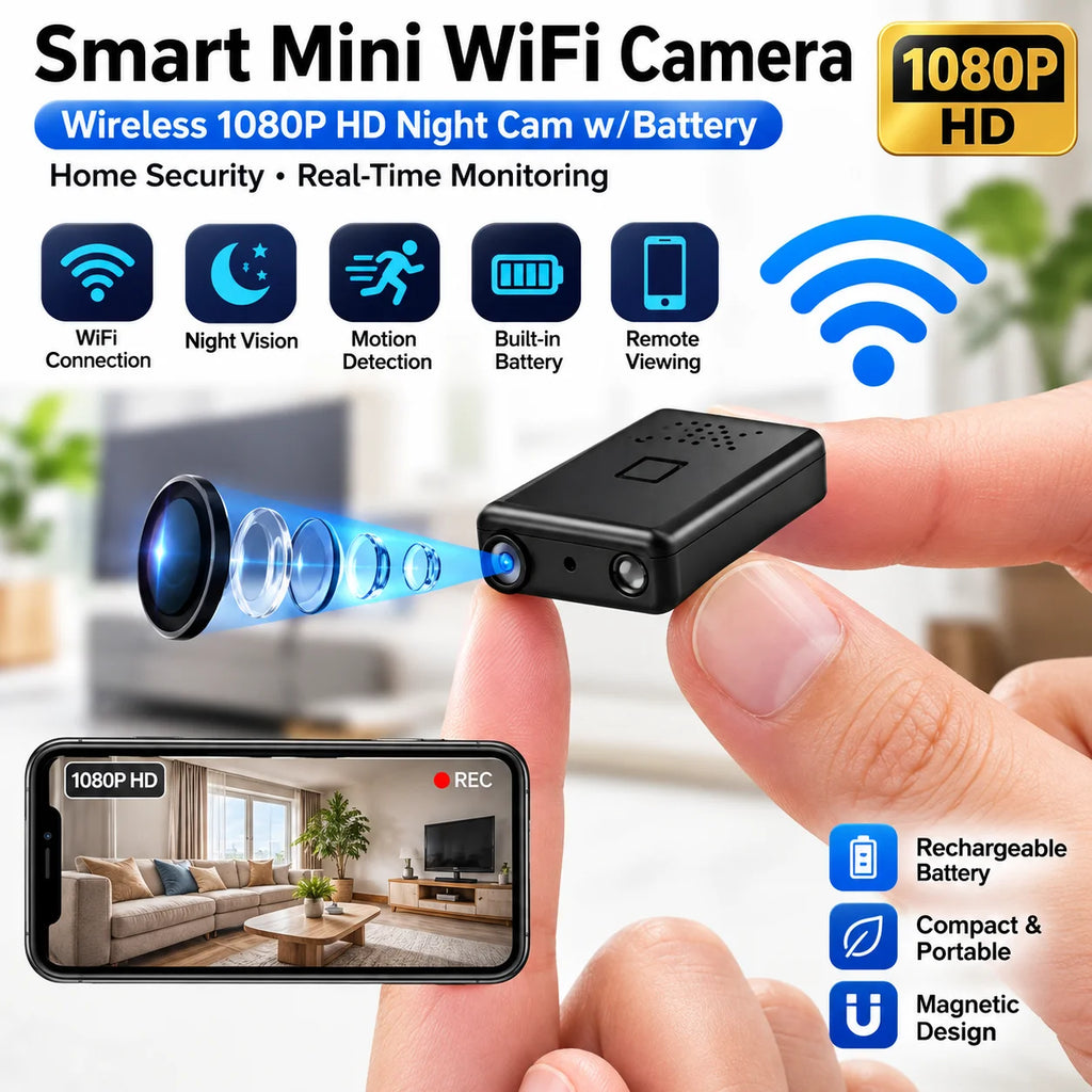 Mini Wireless WiFi Security Camera With Night Vision