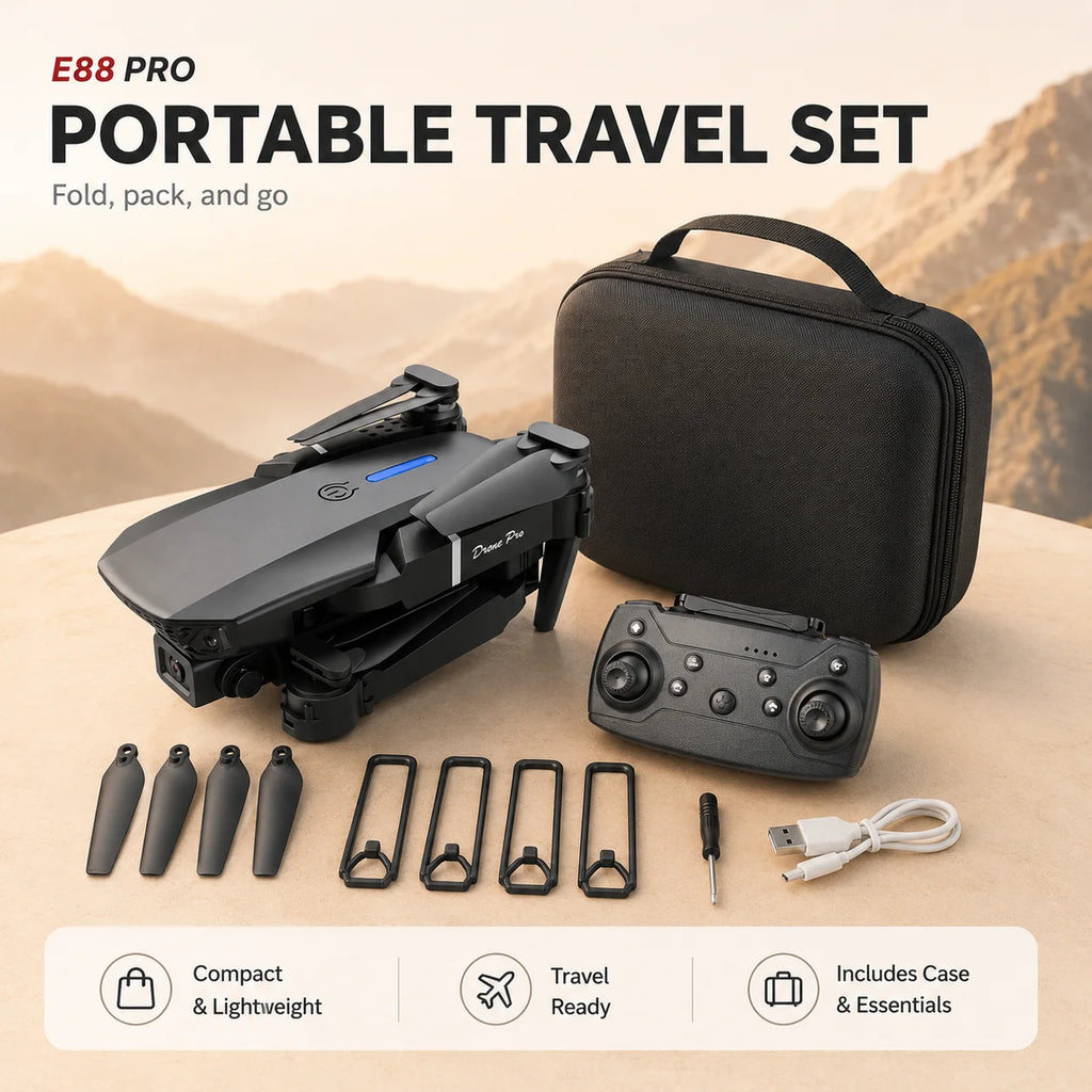 8K Foldable Quad Copter with Dual Cameras