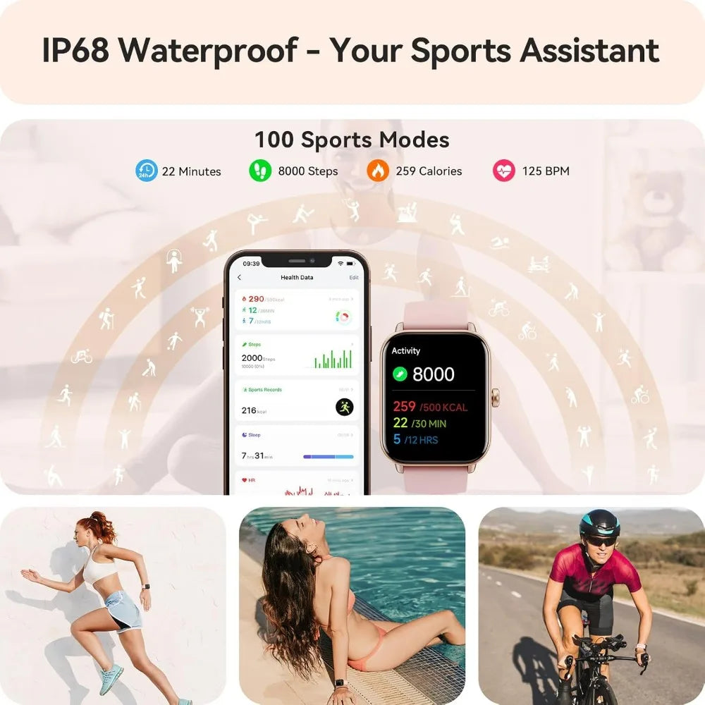 Waterproof Fitness Tracker with Built-in Alexa