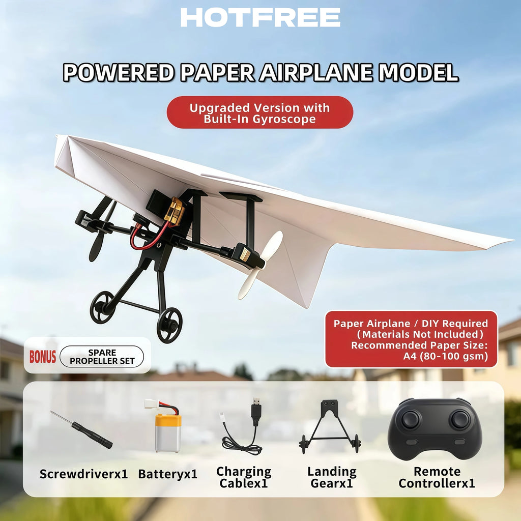 Remote Control Powered Paper Airplane Kit