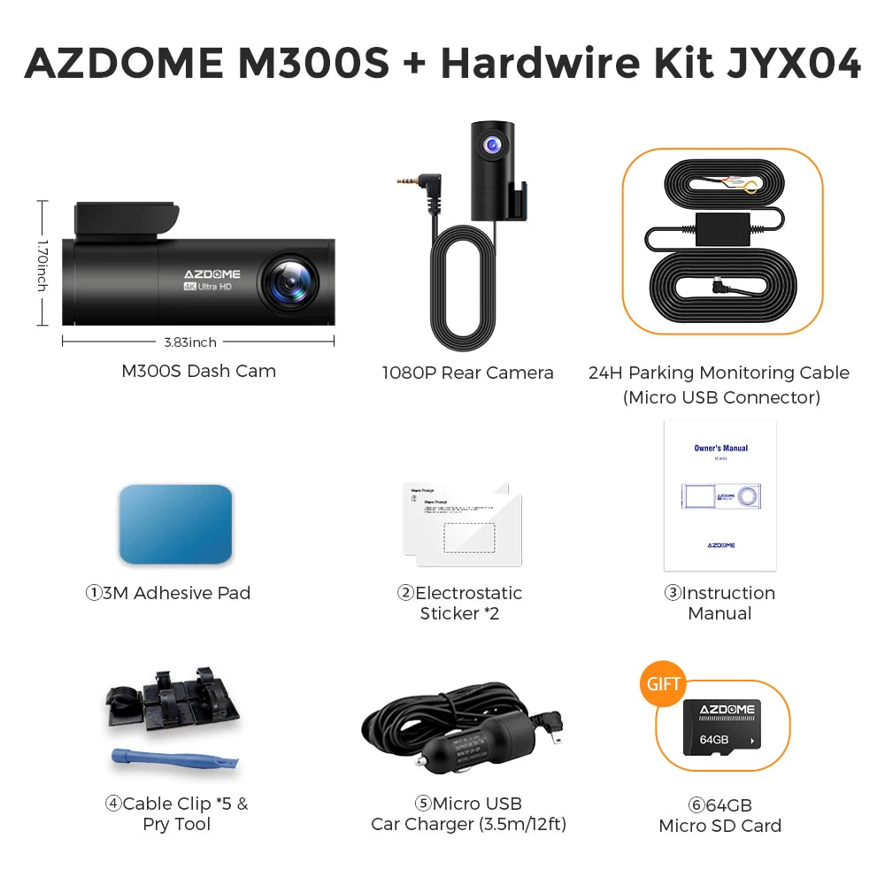 4K GPS Dash Camera for Cars