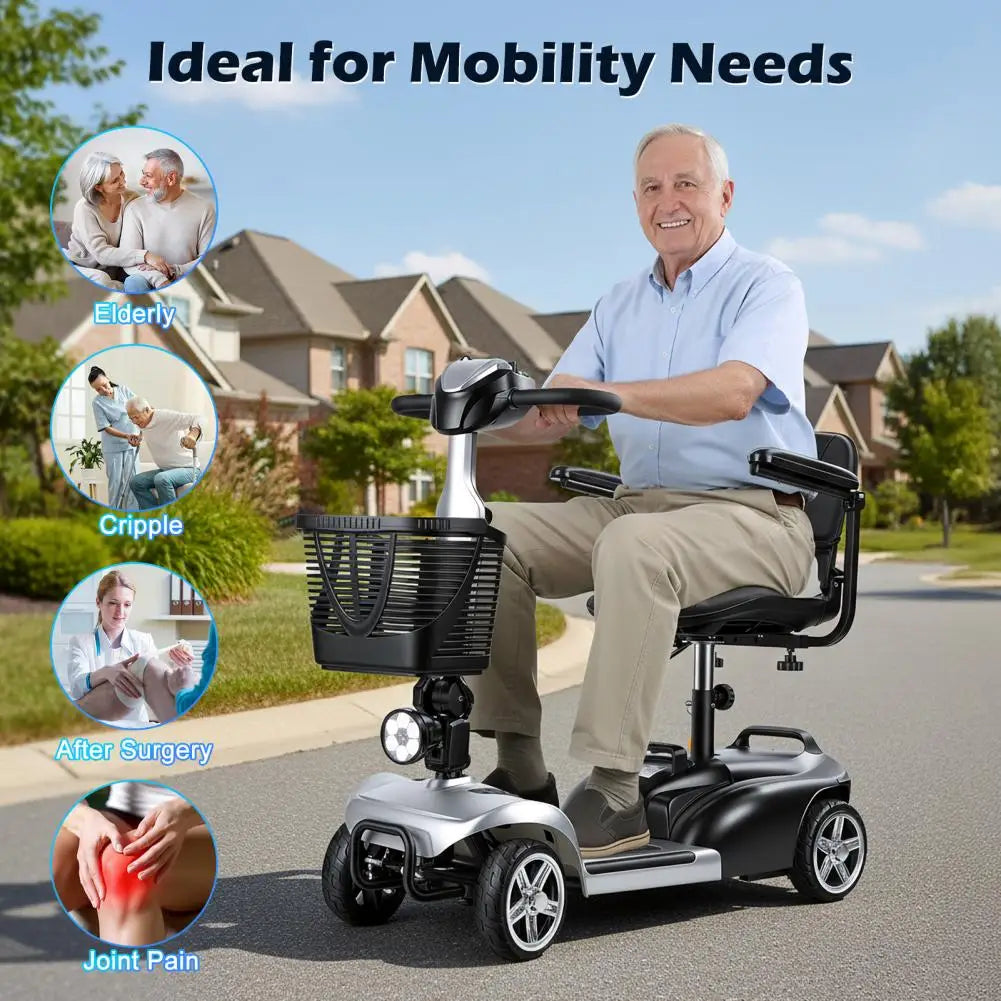 4 Wheel Foldable Mobility Scooter for Adults