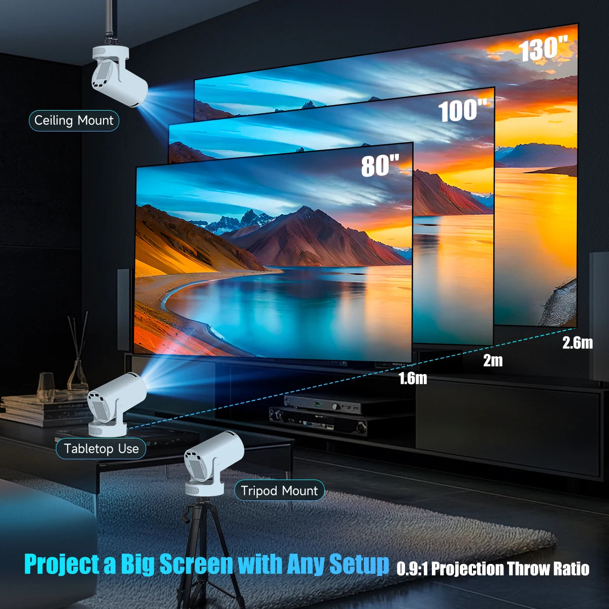 Outdoor Video Home Theater Projector
