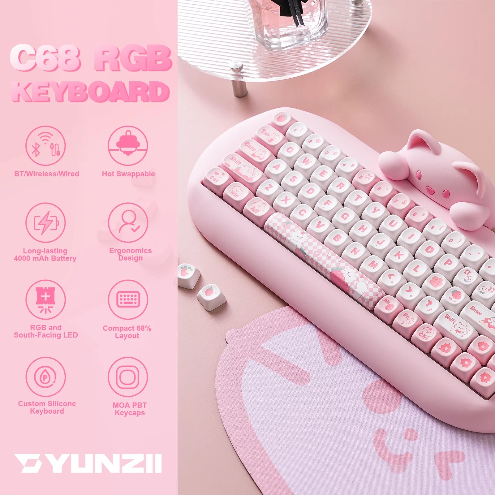 Wireless Gaming Mechanical Keyboard