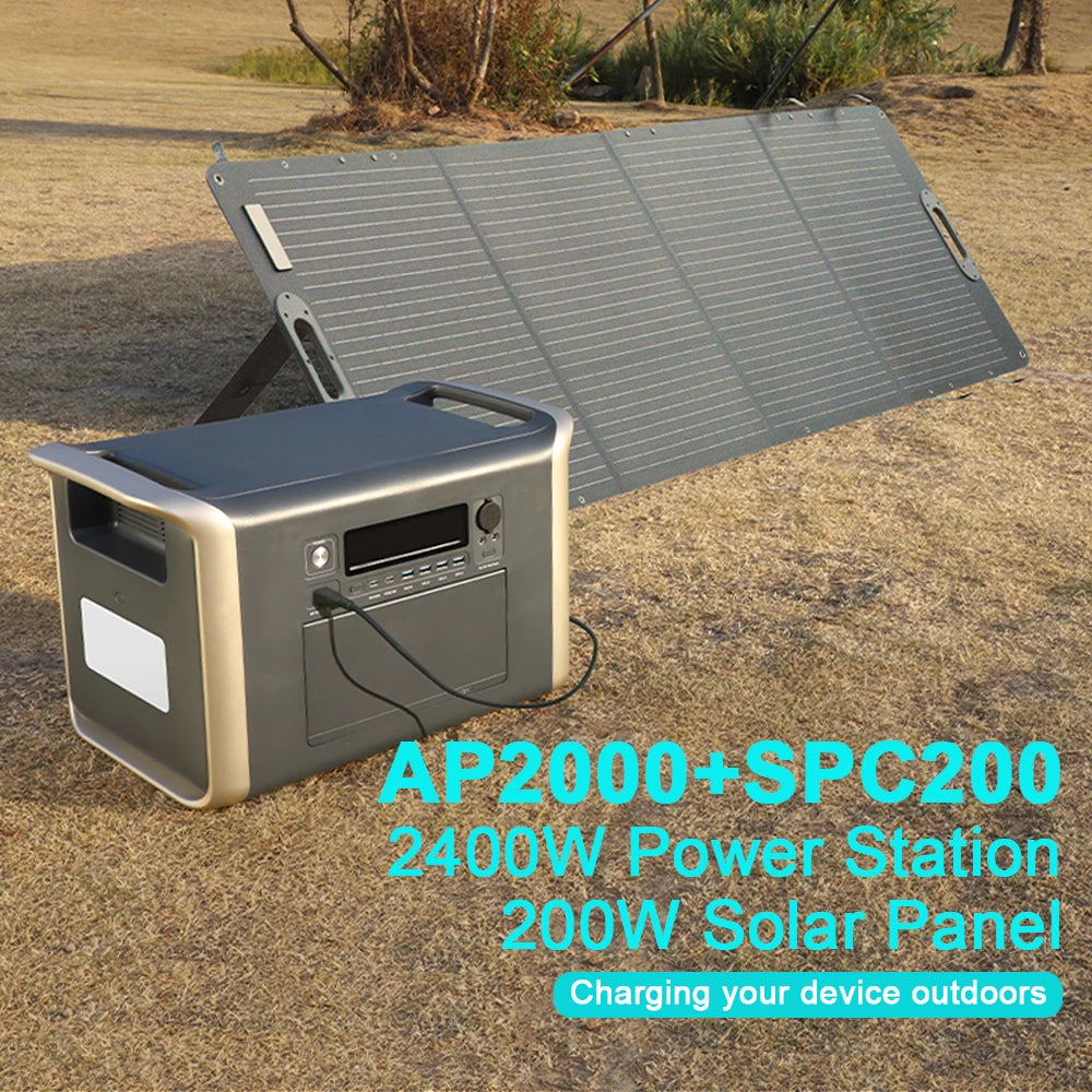 Portable Power Generator With Solar Panel