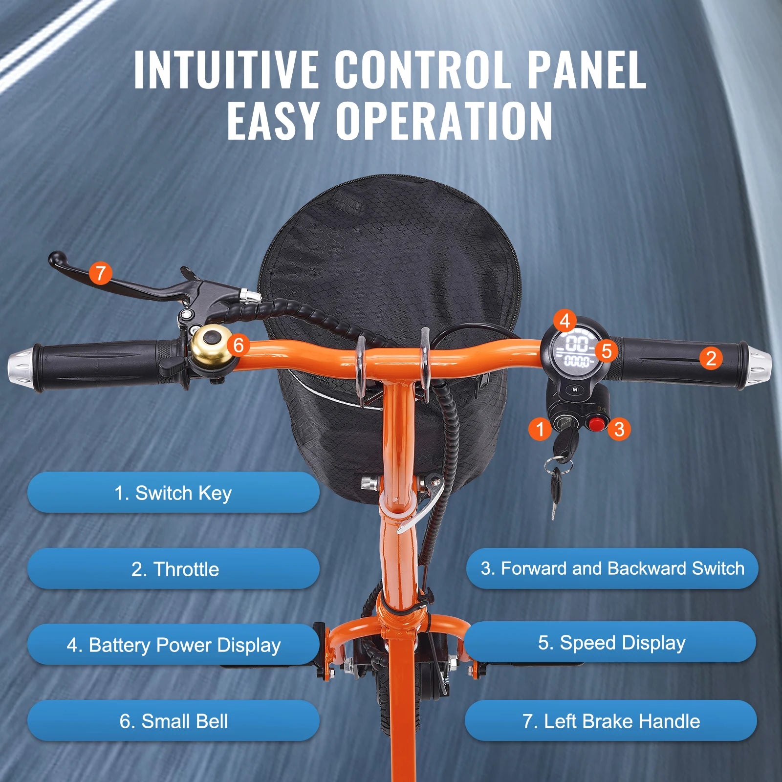 Foldable 3 Wheel Mobility Scooter for Seniors