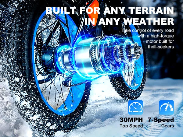 26" 1000w Electric Bike for Adults