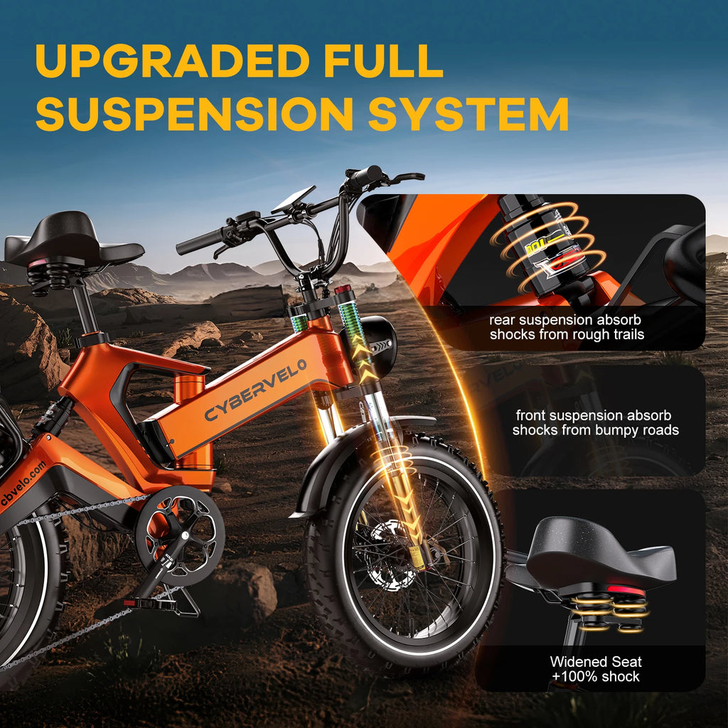 20” 2000W Fat Tire E Bicycle