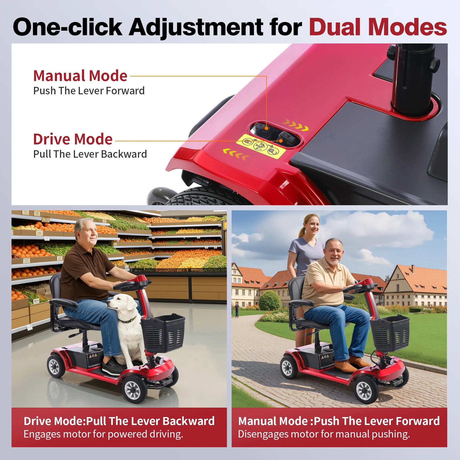 Portable Folding Mobility Scooter for Seniors