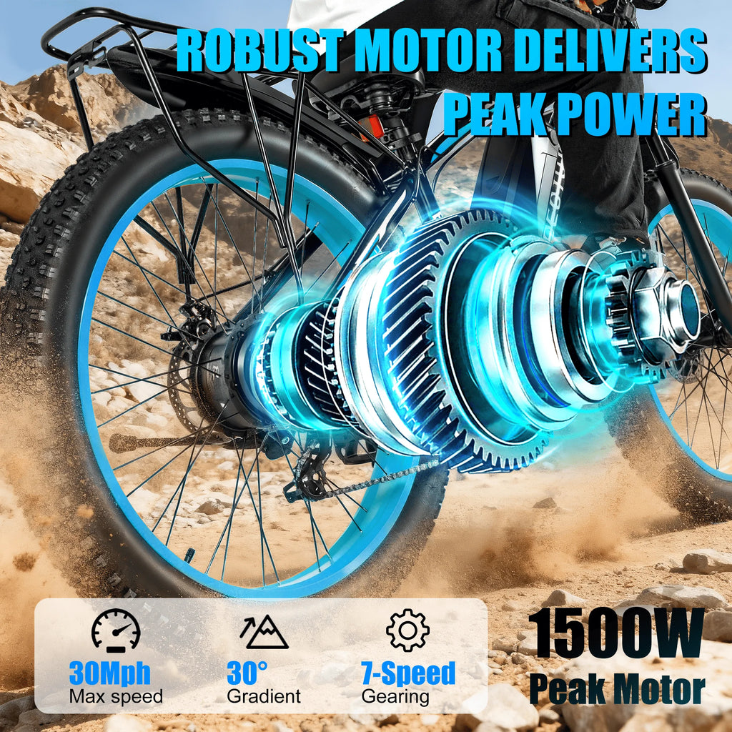 26 Inch 1500w Electric Bike for Adults