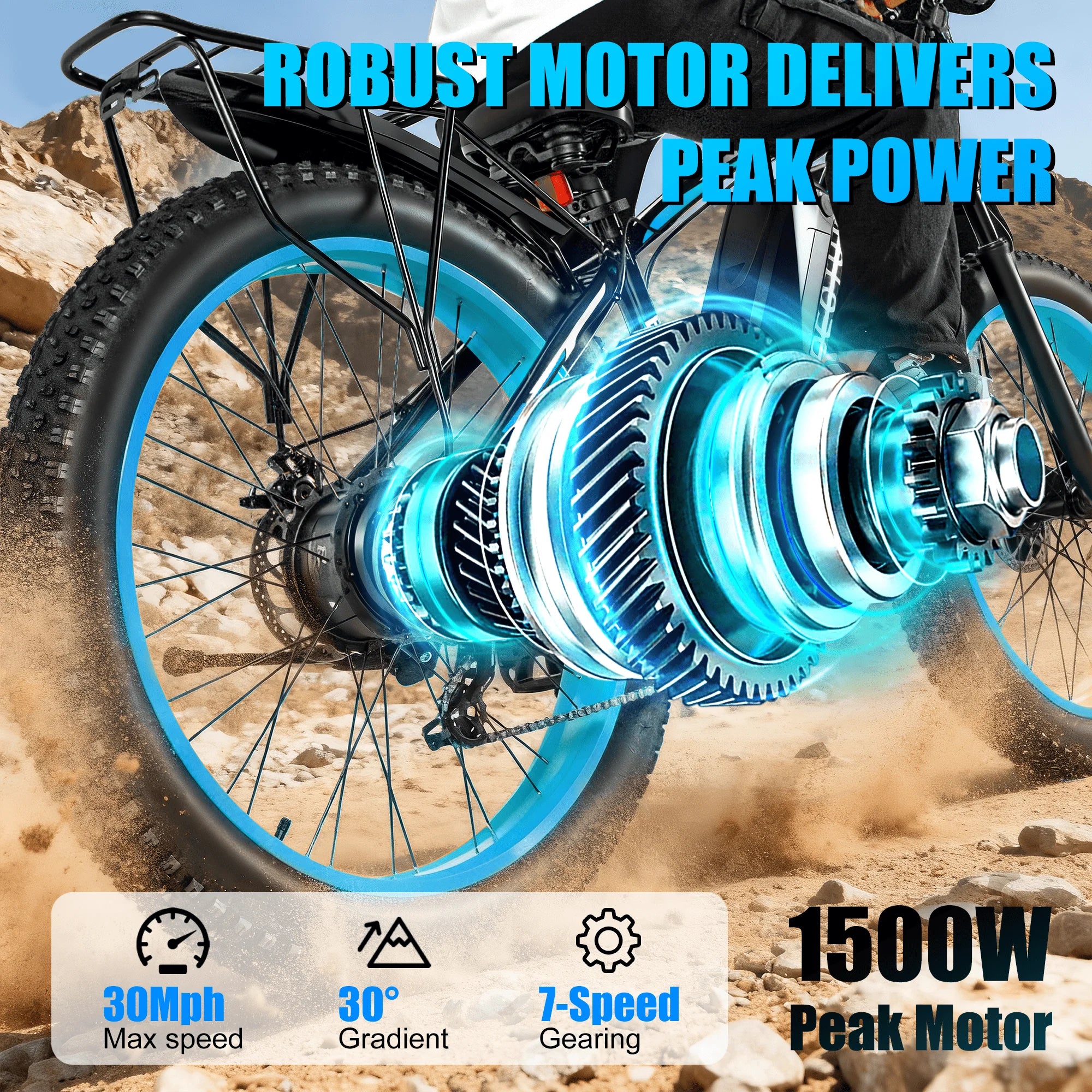 26 Inch 1500w Electric Bike for Adults