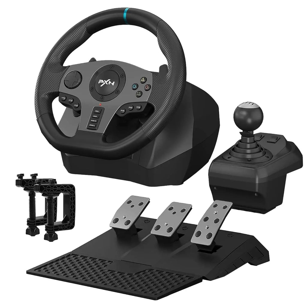 Gaming  Steering Wheel With Pedals and Shifter