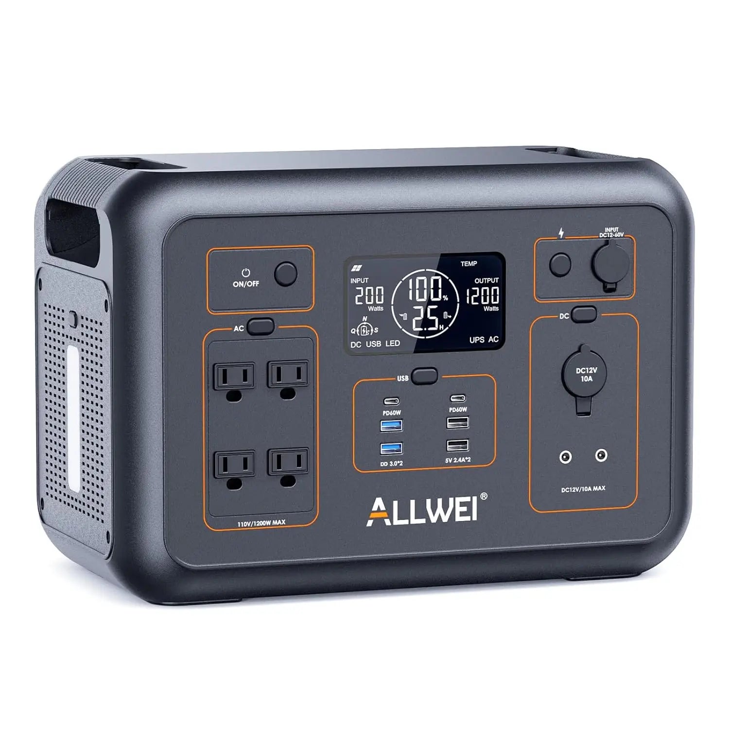 LiFePO4 Portable Power Station 1200W, 1008Wh Solar Generator with UPS Mode, 1.5Hrs Fast Charge, 4 AC Outlet(Surge, Customized