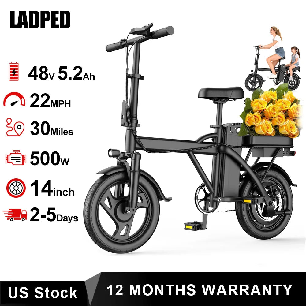 500w Foldable Electric Bike