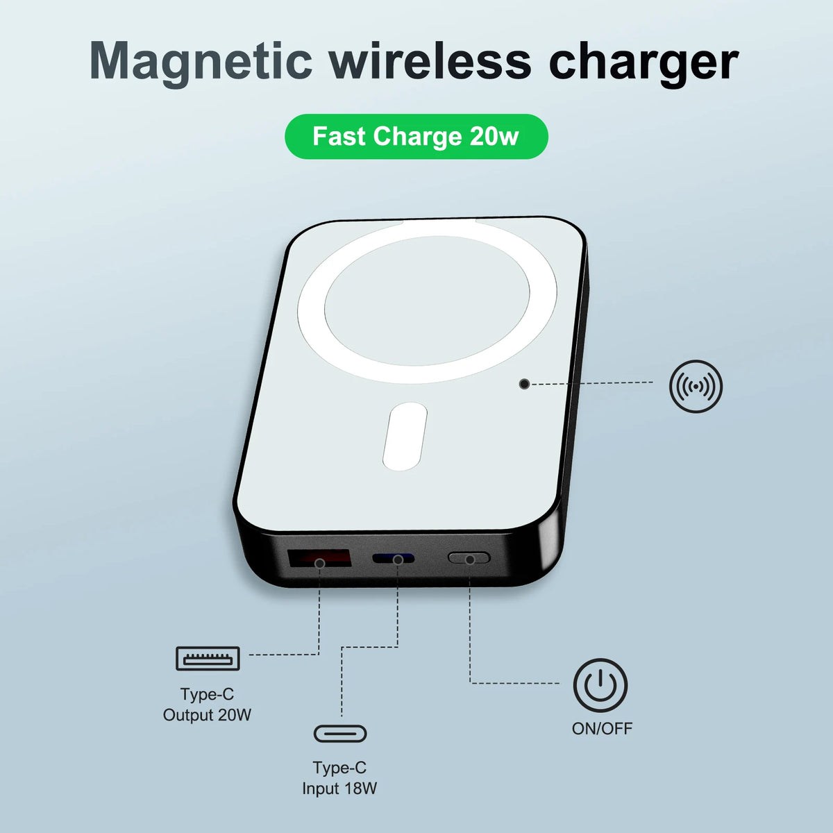 Magnetic Wireless Portable Charger