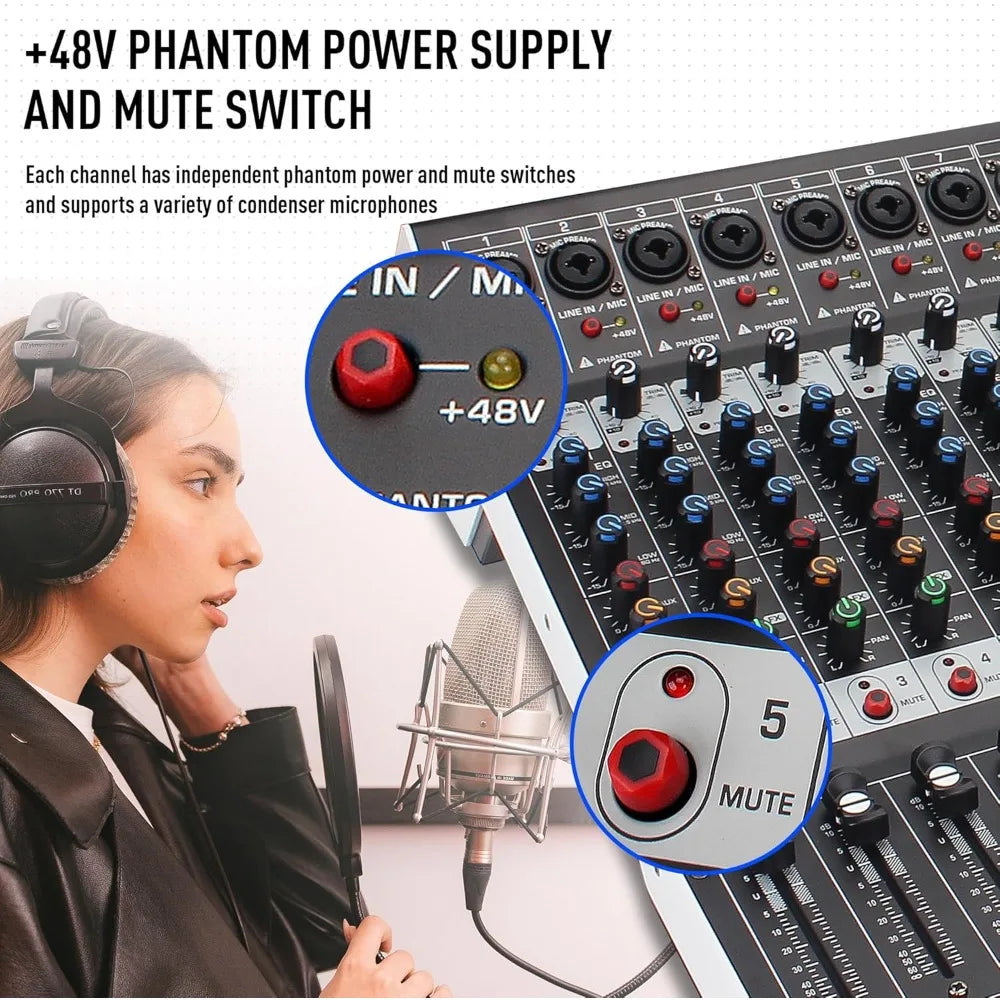 12-Channel Digital Audio Mixer