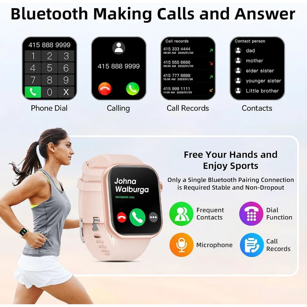 Fitness Smart Watch With Call Answer
