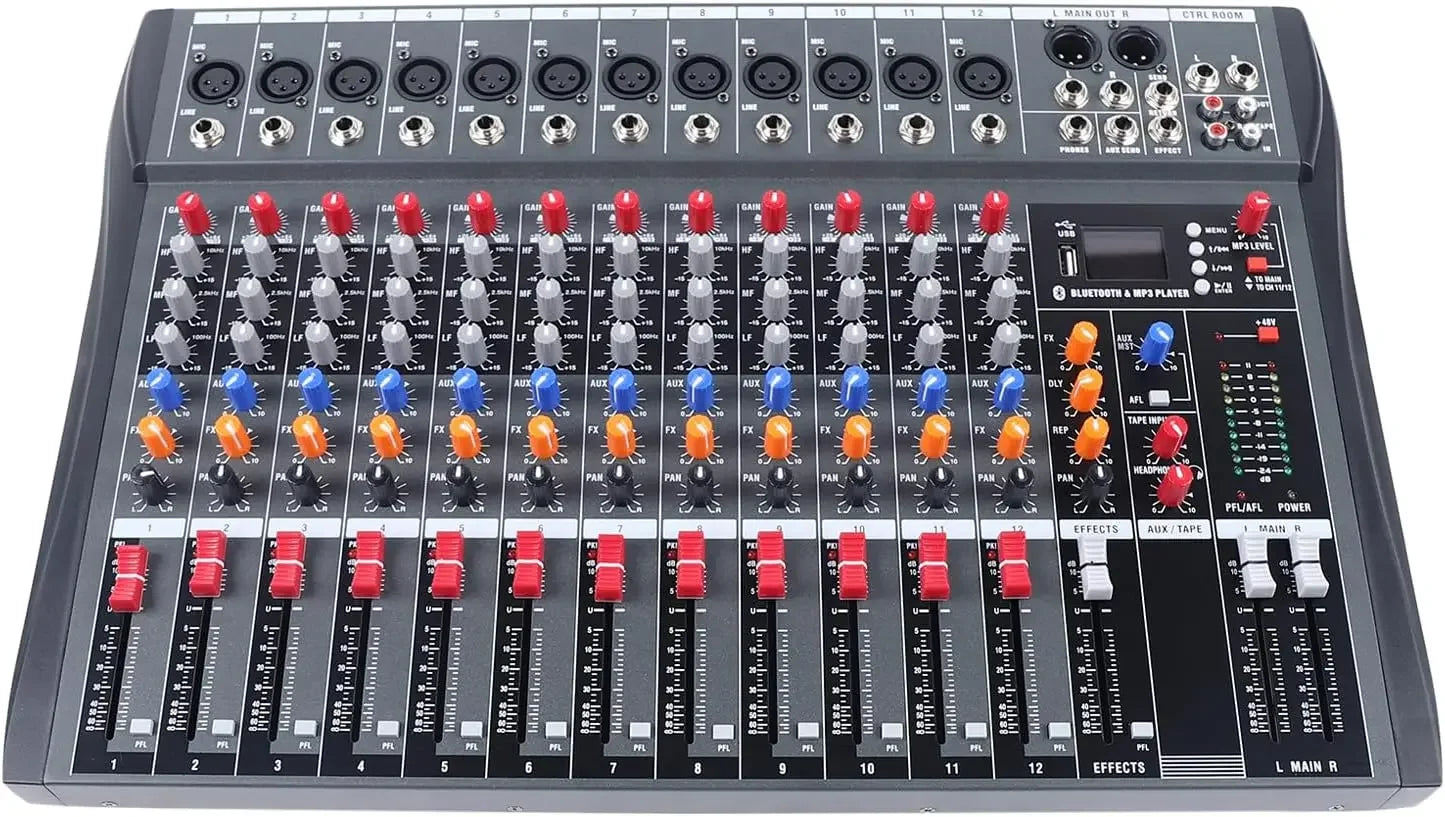 12-channel Professional  Audio Mixer