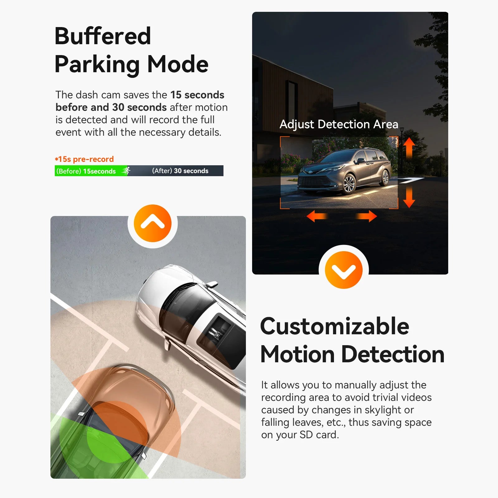 Dual Dash Camera with IR Night Vision