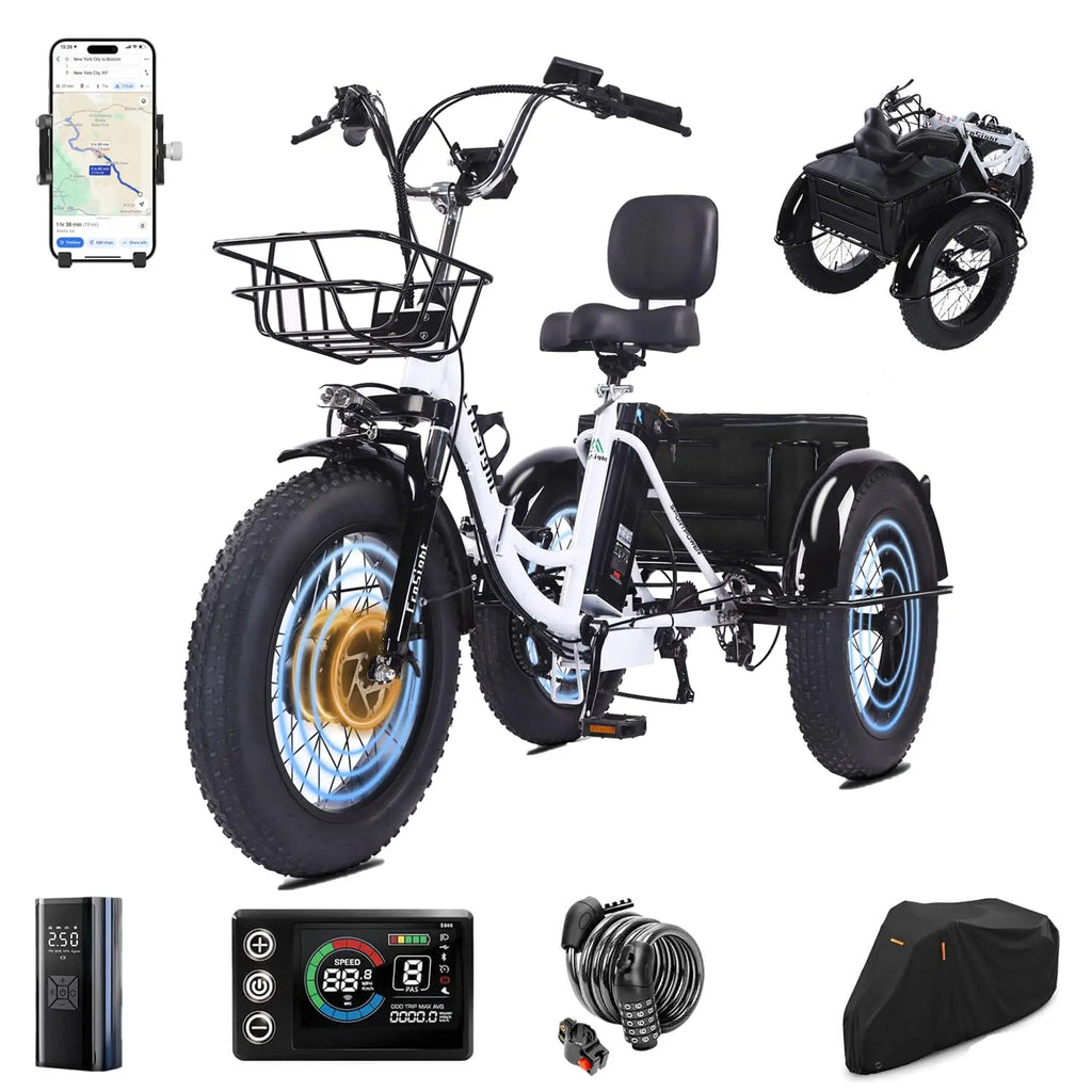 Electric Folding Tricycle for Adults