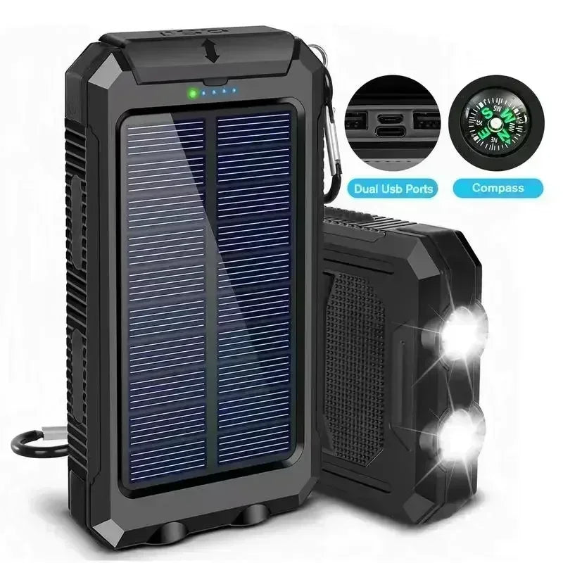 Outdoor Solar Power Bank Flashlight
