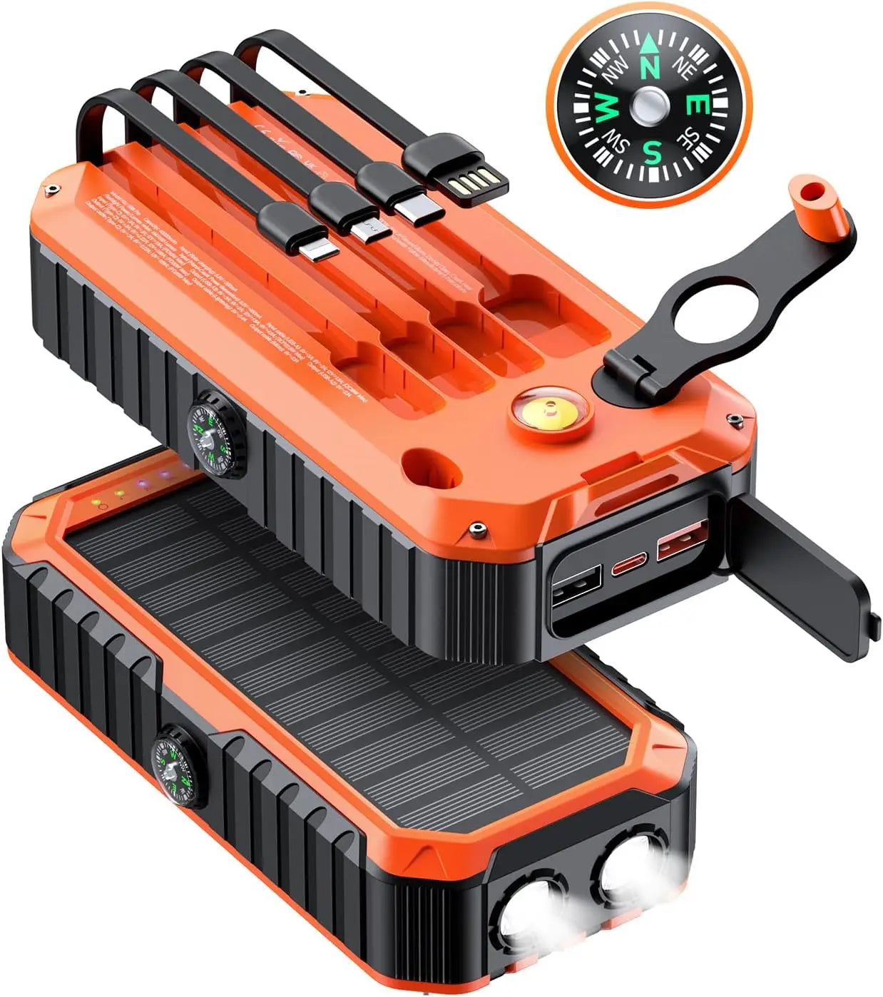 Solar Charger Power Bank With Hand Crank