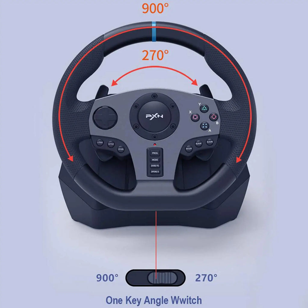 Gaming  Steering Wheel With Pedals and Shifter