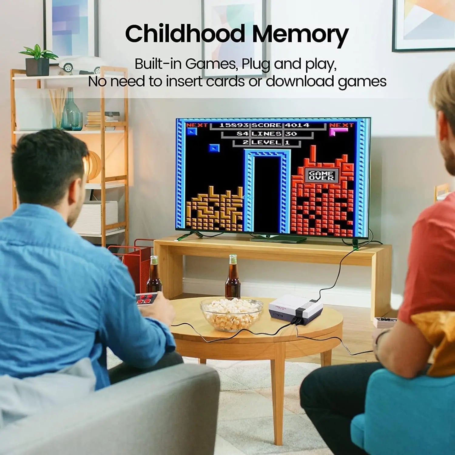 Retro Game Console  with 2 Wired Controllers