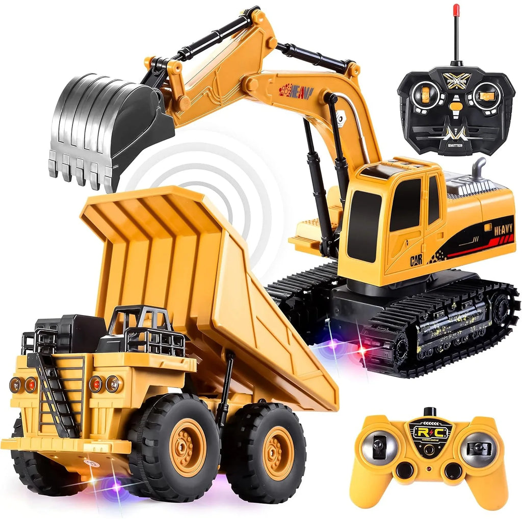 2 PCS Remote Control Excavator and Truck