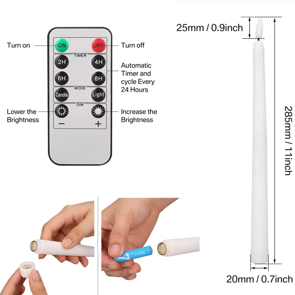 LED Flameless Taper Candles