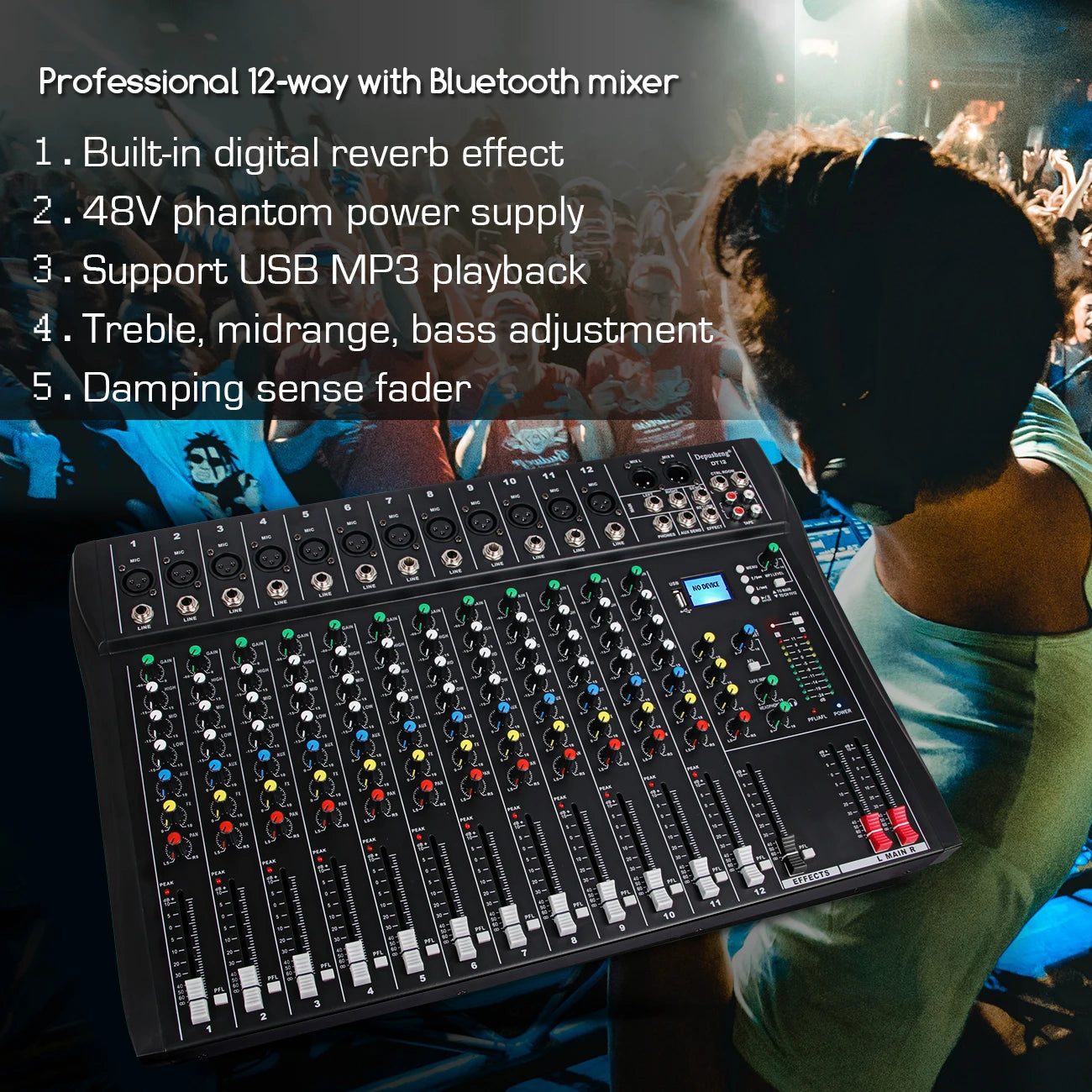 8/ 12 Professional Audio Mixing Console