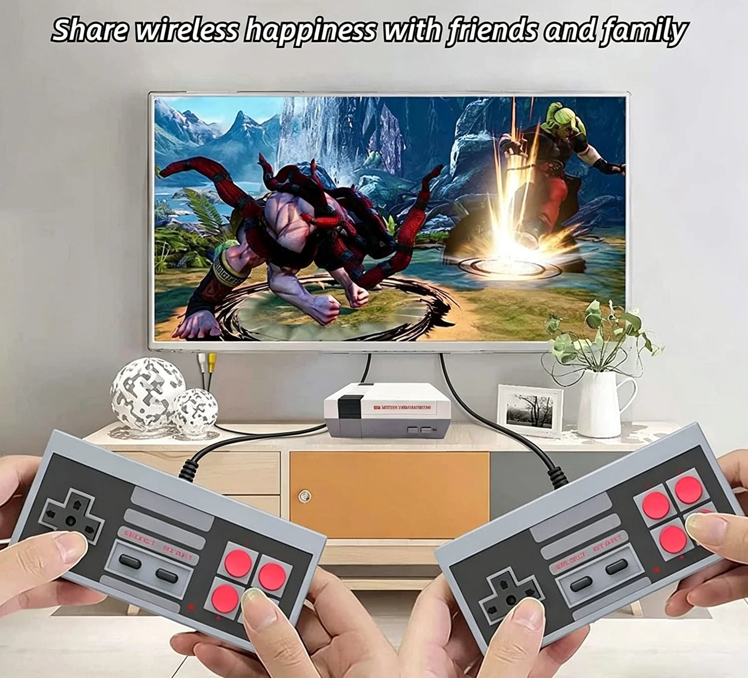 Retro Game Console  with 2 Wired Controllers