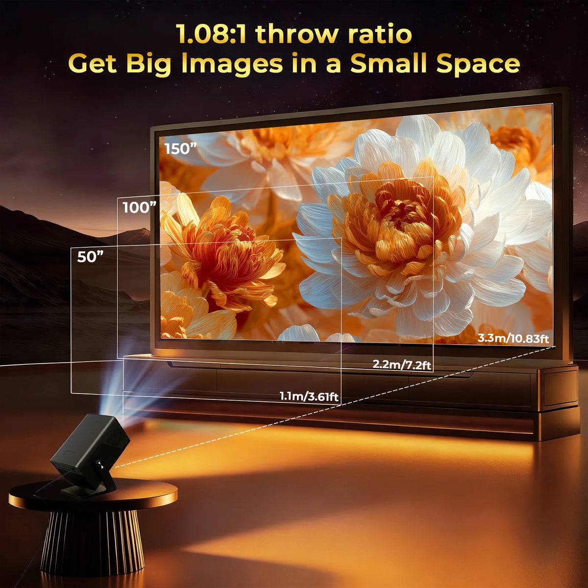 8K Smart Projector with Android 14