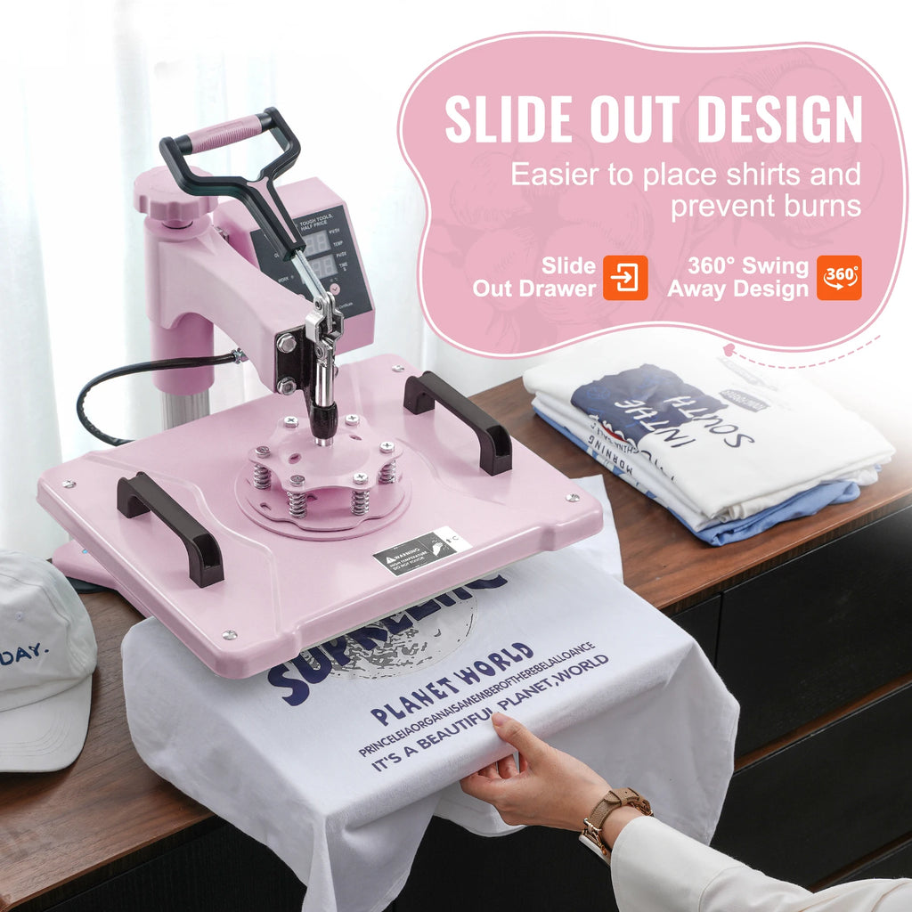 Heat Press Machine 12x15 inch With 360° Swing Away