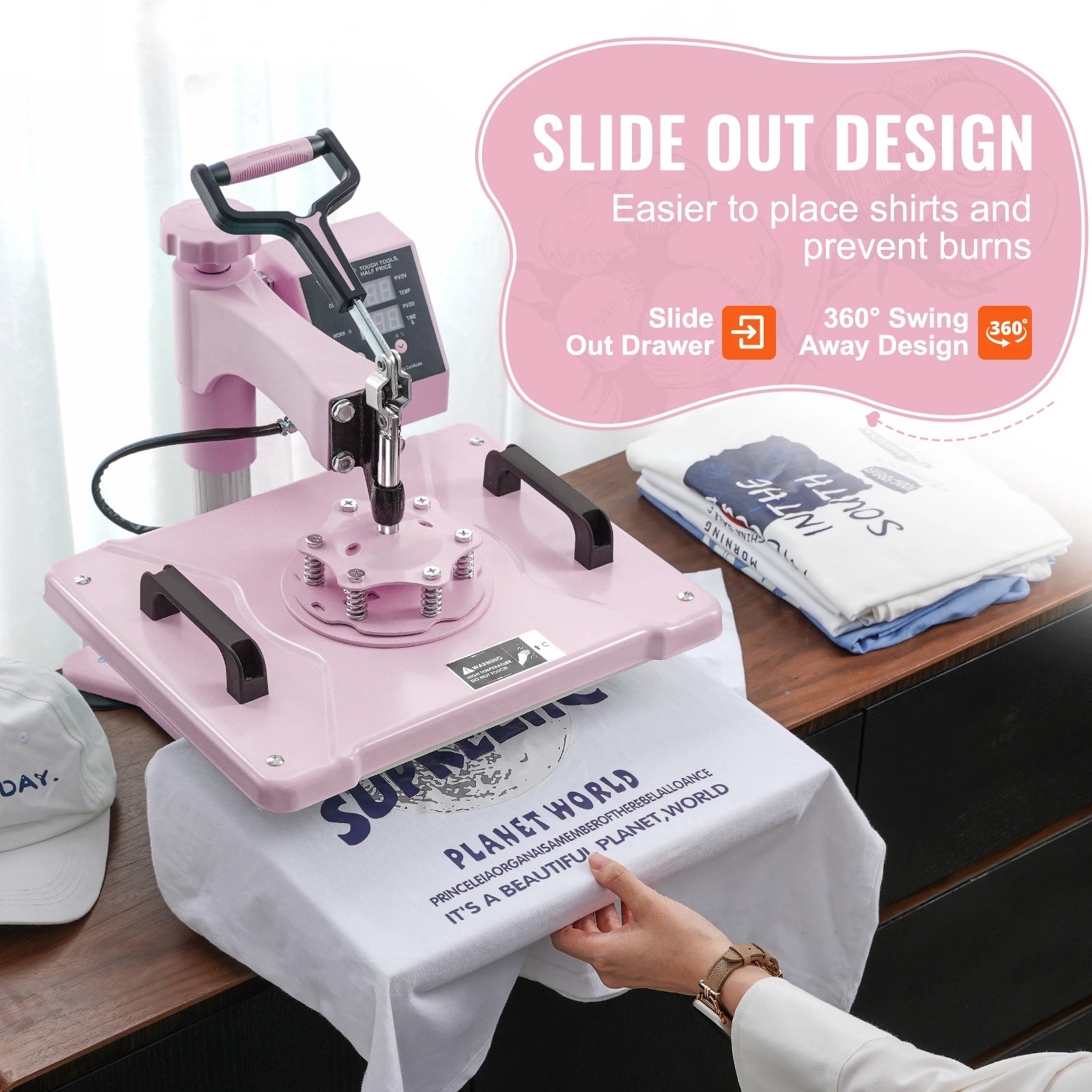 Heat Press Machine 12x15 inch With 360° Swing Away