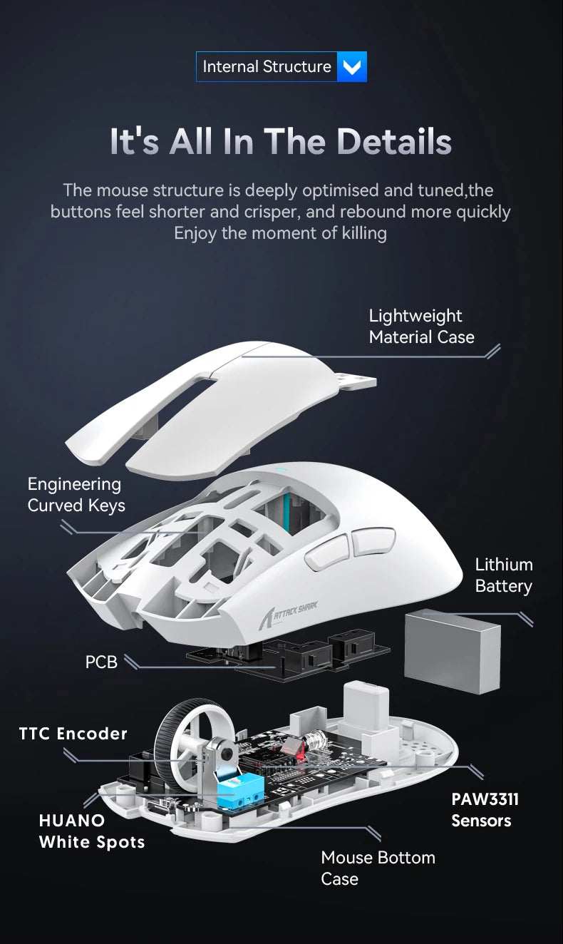 Wireless Gaming Mouse With Backlight Charging