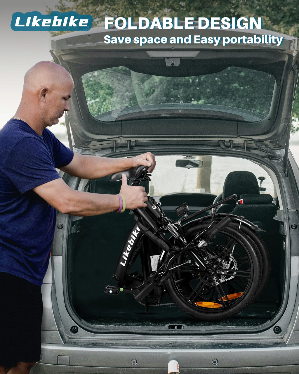 Likebike LK202 E Bike 540W Peak Power 36V10.4AH Removable Battery Electric Bike One Year Warranty 20-inch Tires Electric Bicycle