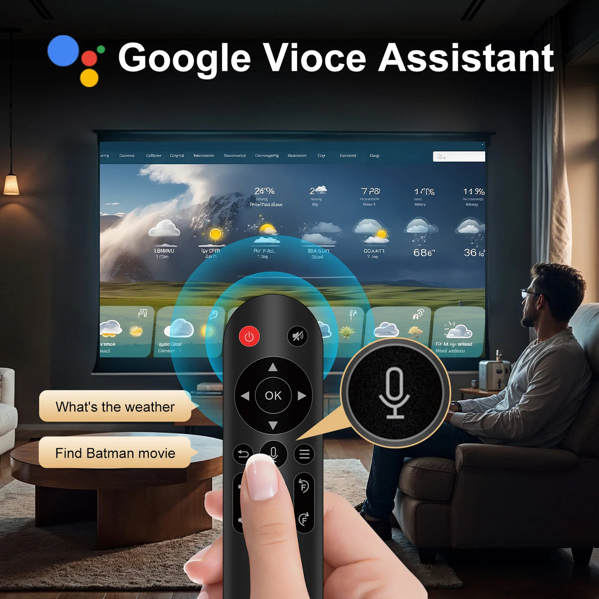 Auto Focus Home Projector