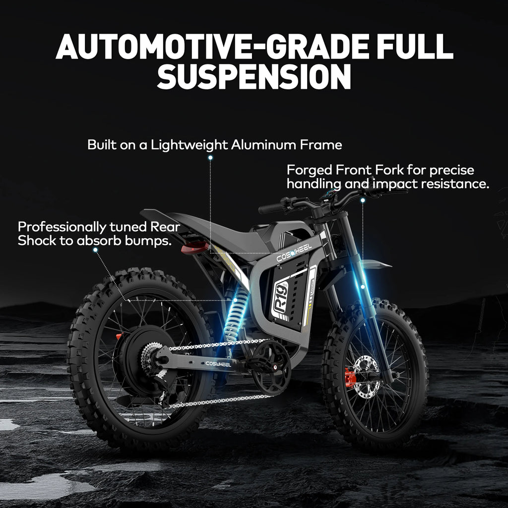 Off-Road Electric bike 9000W motor 72V 40AH Battery Electric Bicycle 124 miles off-road riding E-bike