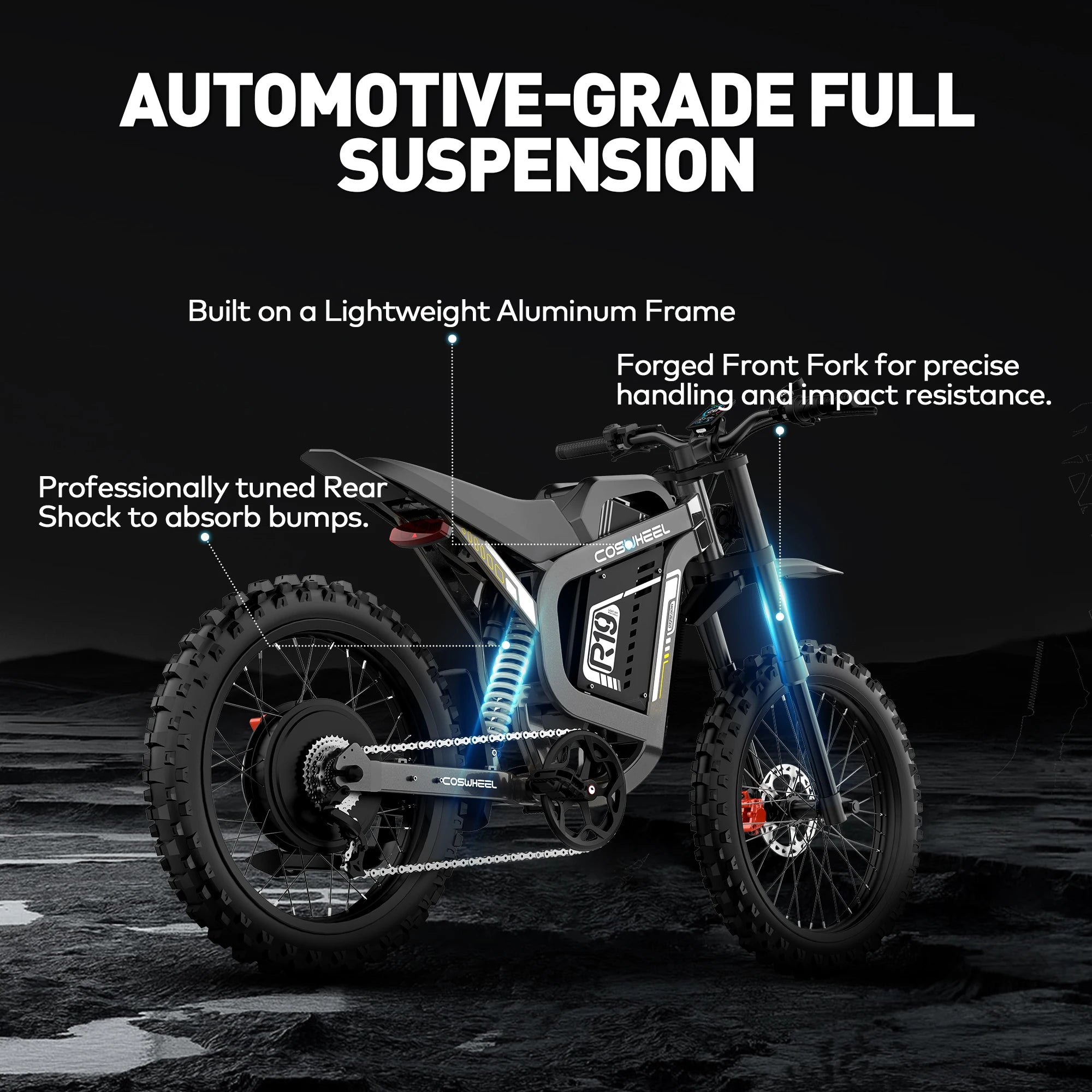 Off-Road Electric bike 9000W motor 72V 40AH Battery Electric Bicycle 124 miles off-road riding E-bike